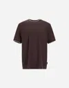 Herno T-shirt In Soft�wool Jersey In Brown