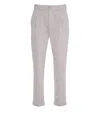 Herno Technical Stretch Seersucker Drawstring Trousers In Gray