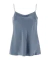 Herno Resort Top In Satin Effect In Blue