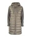 Herno Women Resort Down Jacket In Ultralight Nylon And Mesh In Gray