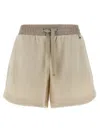 Herno Textured Terry Cloth Shorts With Elastic Waistband