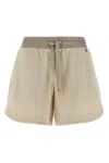 Herno Textured Terry Cloth Shorts With Elastic Waistband