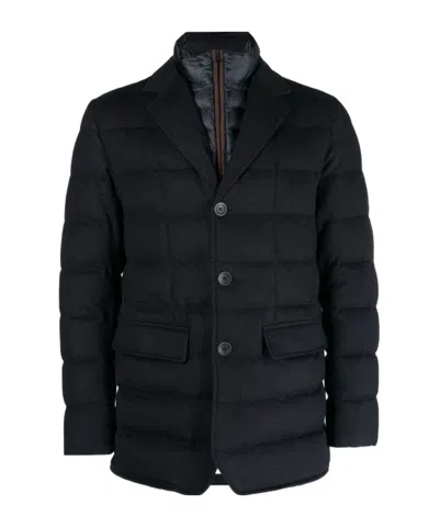 Herno Spread-collar Padded Jacket In Black