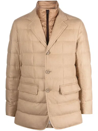 Herno Spread-collar Padded Jacket In Neutrals