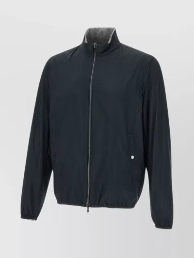 Herno Spring Dual-sided Jacket Stand Collar In Blue