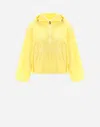Herno Spring Lace And Ecoage A-line Jacket In Lemon Yellow