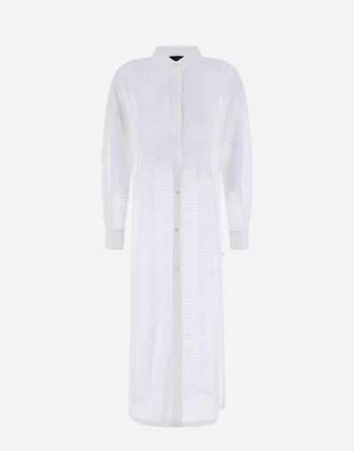 Herno Spring Lace And Ecoage Trench Coat In White