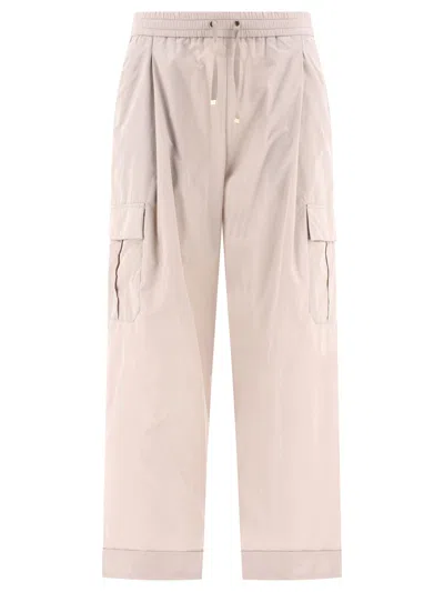 HERNO SS24 GRAY CARGO TROUSERS FOR WOMEN