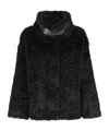 Herno Soft Faux Fur Coat In Black