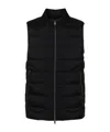 Herno Stand Collar Down Vest In Black