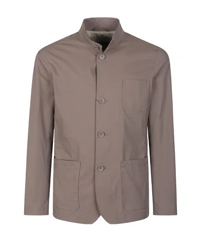 Herno Stand Collar Jacket In Gray