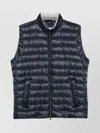 Herno Reversible Quilted Sleeveless Jacket With High Collar In Blue