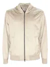 Herno Stand-collar Welt-pocket Bomber Jacket In Neutral