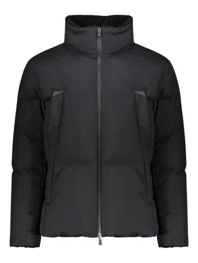 Herno Stand-collar Zip-up Jacket In Black