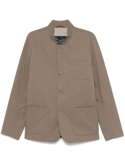 Herno Stand-up Collar Jacket In Brown