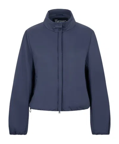Herno Stand-up Collar Casual Jacket In Blue