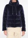 Herno Stehkragen Samt In Blue