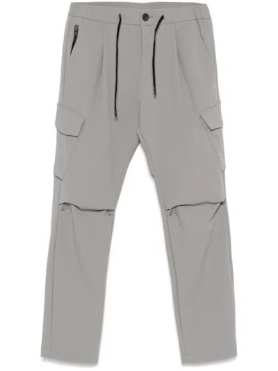 Herno Stone Grey Stretch-design Cargo Pants In Gray