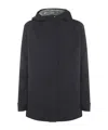 Herno Navy Blue Casual Jacket In Black