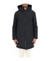 Herno Straight Hem Long-sleeved Carcoat In Green