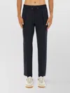 Herno Straight Leg Cargo Trousers And Pockets In Black