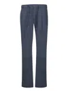 Herno Straight-leg Drawstring Trousers In Blue