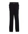 Herno Straight Leg Trousers With Elasticized Waist And Pockets In Black