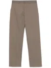 Herno Pantalone Cotton Feel Gamba Dritta In Brown