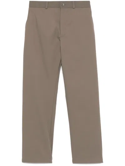 Herno Straight-leg Trousers In Brown