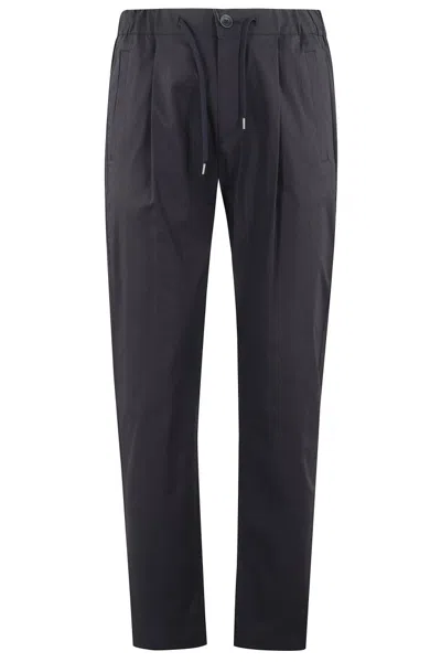 HERNO STRAIGHT LEG TROUSERS WITH PLEATS