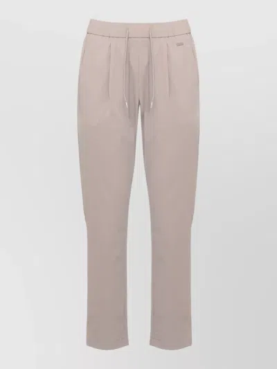 Herno Straight Pants Relaxed Fit Side Slit Pockets In Gray