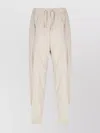 Herno Straight Tech Fabric Trousers In Neutral