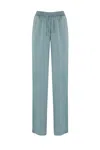 Herno Straight Trousers In Technical Fabric In Azzurro