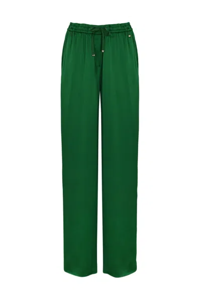 Herno Straight Trousers In Technical Fabric In Jolly Green