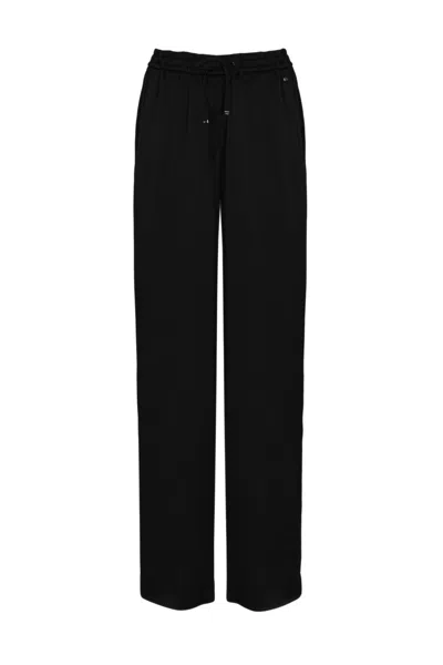 Herno Straight Trousers In Technical Fabric In Nero