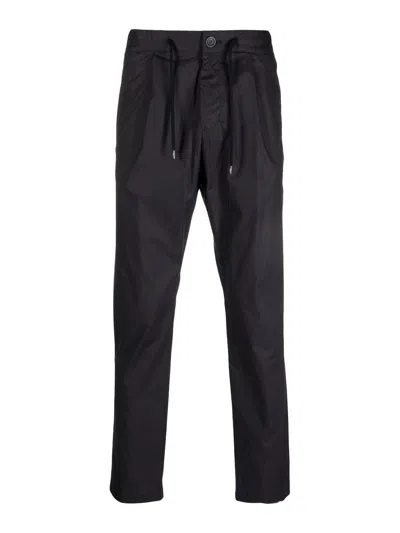 Herno Straight Trousers With Drawstring In Black