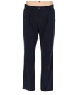 Herno Tailored Blue Wool-blend Trousers With Structured Silhouette In Blue