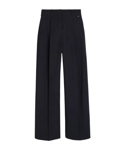 Herno Straight-leg Stretch-woven Trousers In Brown