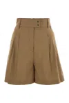 Herno Stretch Cotton Bermuda Shorts In Brown