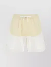 Herno Two-tone Stretch Cotton Blend And Nylon Shorts