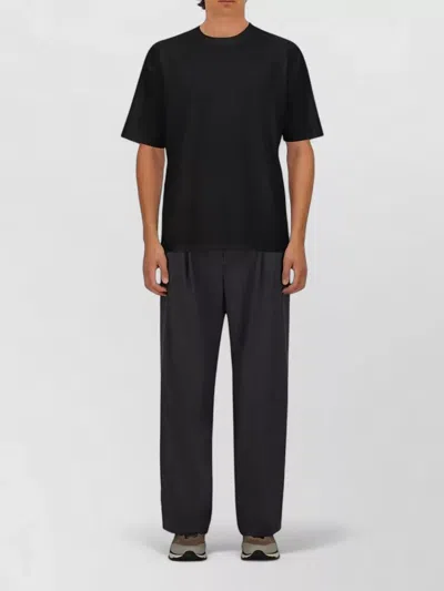 Herno Stretch-cotton Jersey T-shirt With Scuba Details In Black