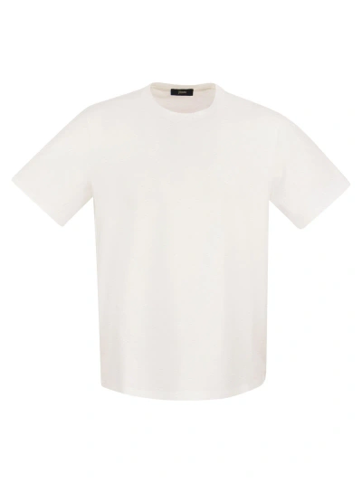 Herno Stretch Cotton Jersey T-shirt In White