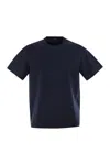 Herno Stretch Cotton T-shirt In Blue