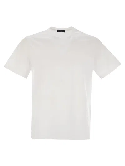 Herno Stretch Cotton T-shirt In White