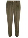 Herno Stretch Cotton Velvet Trousers In Green