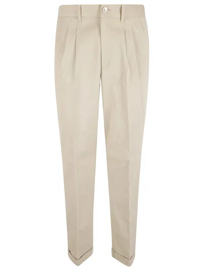 Herno Stretch Cotton Velvet Trousers In Neutral