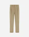 Herno Pleated Cuffed Straight-leg Trousers In White