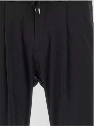 HERNO STRETCH JERSEY TROUSERS WITH ELASTICATED WAIST