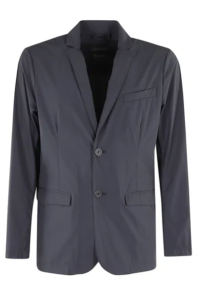 Herno Stretch Matt Nylon Blazer In Grey