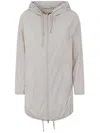 Herno Stretch Maxi Bomber In White